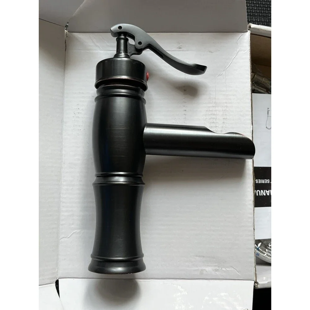 Eyekepper Bathroom Sink Faucet Waterfall Sink Singe Hole Rubbed Bronze
